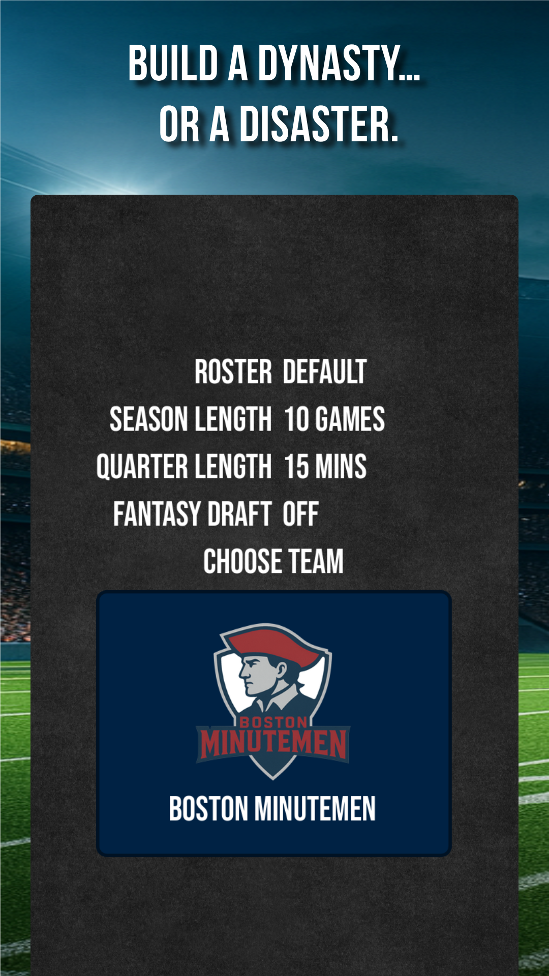 Screenshot of game main menu