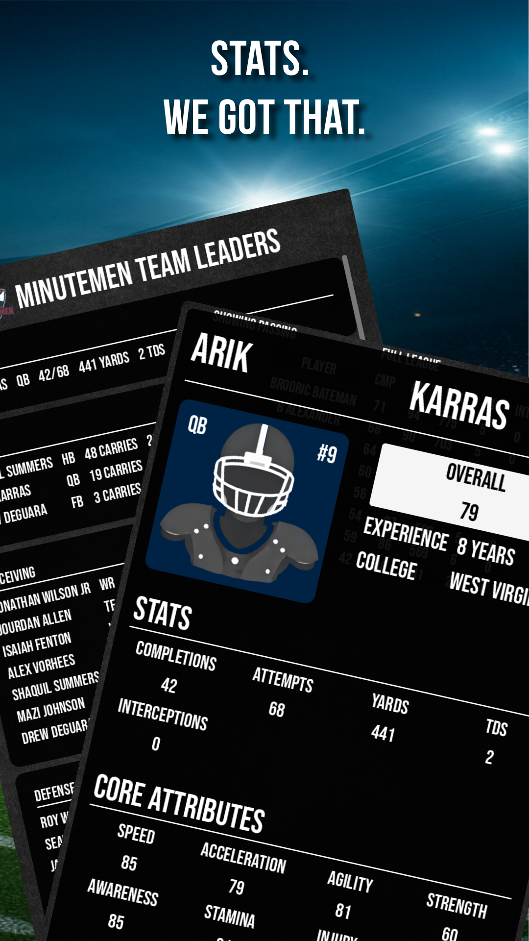 Screenshot of league import screen